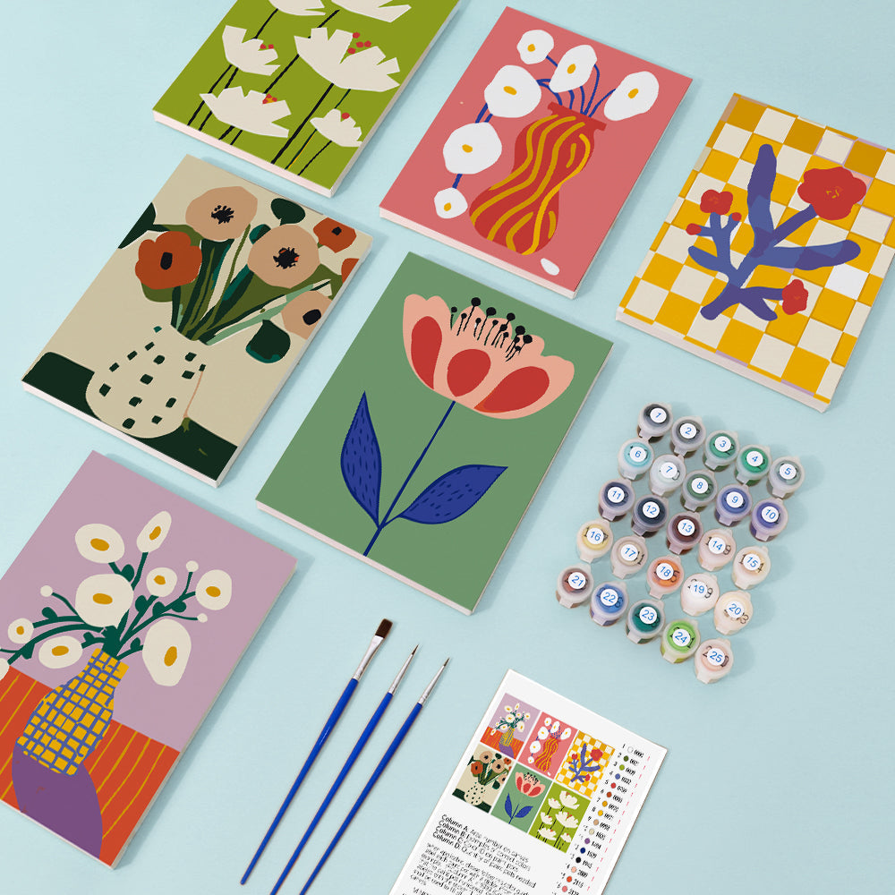 花のシンフォニー - 数字塗り絵ミニアート