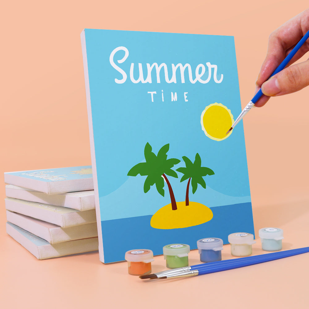 夏の輝き - 数字塗り絵ミニアート