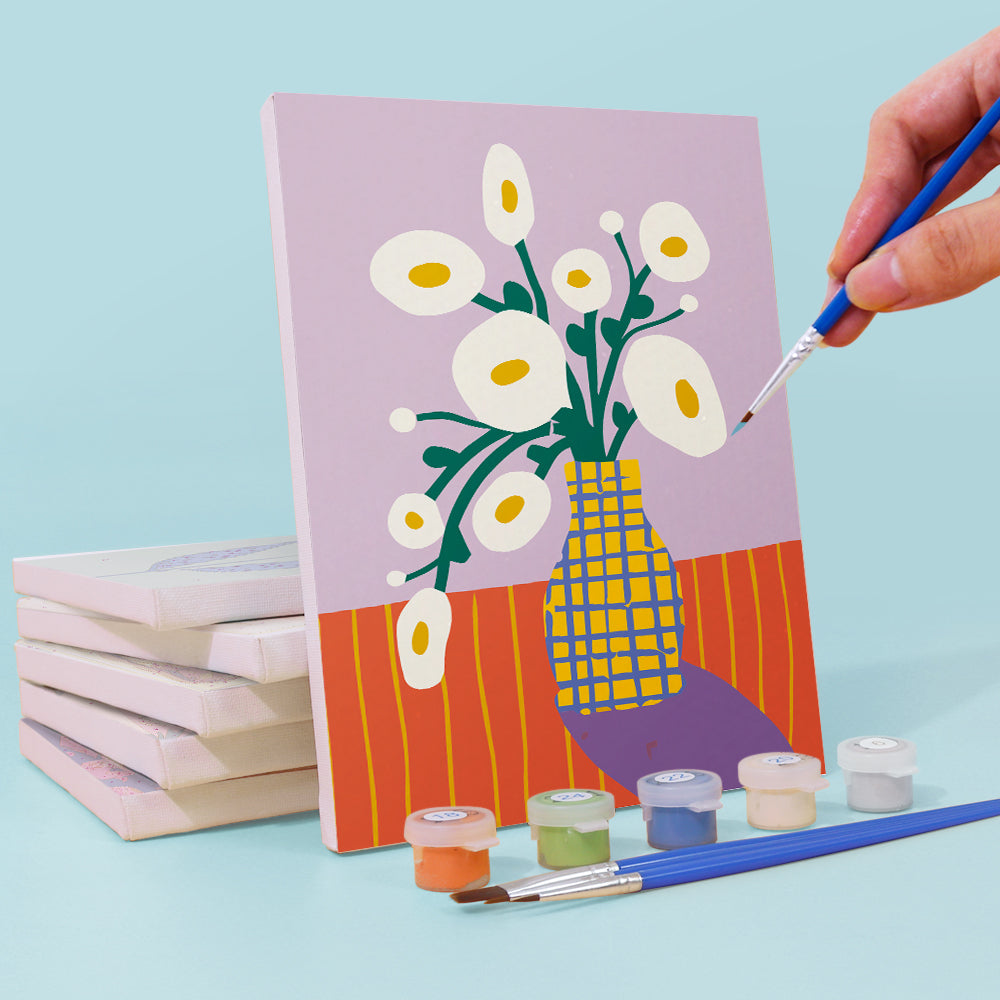 花のシンフォニー - 数字塗り絵ミニアート