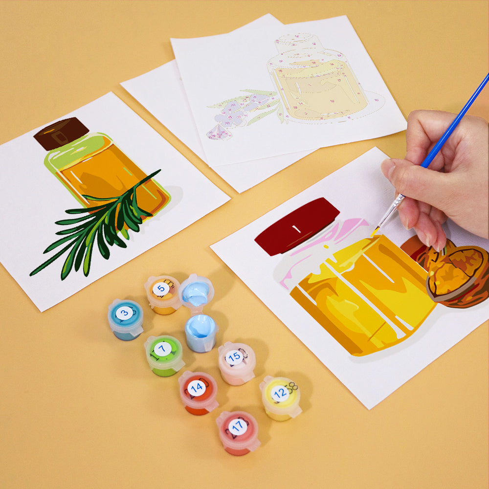 夏の蜜 - 数字塗り絵ミニアート