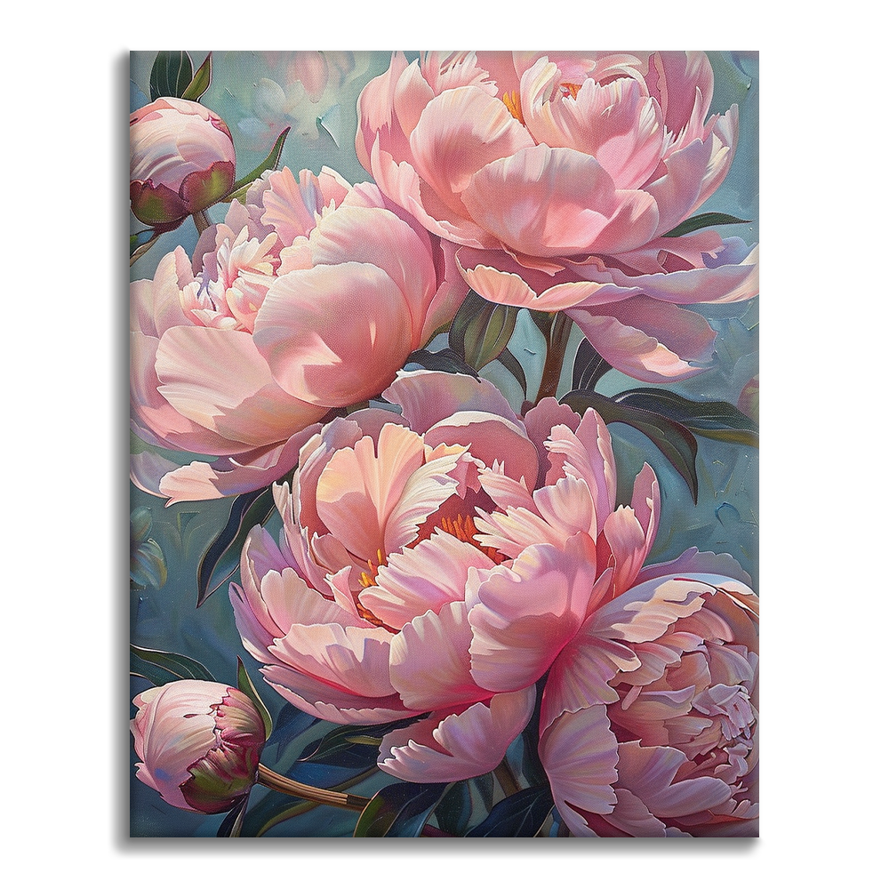 安西大、【花の咲く風景―牡丹―】、希少画集画より、状態良好、新品高級額装付 安西大、【花の咲く風景―牡丹―】、希少画集画より、状態良好、新品高級