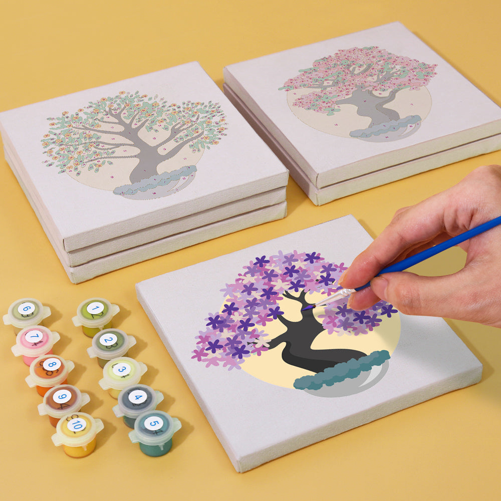 花の木 - 数字塗り絵ミニアート