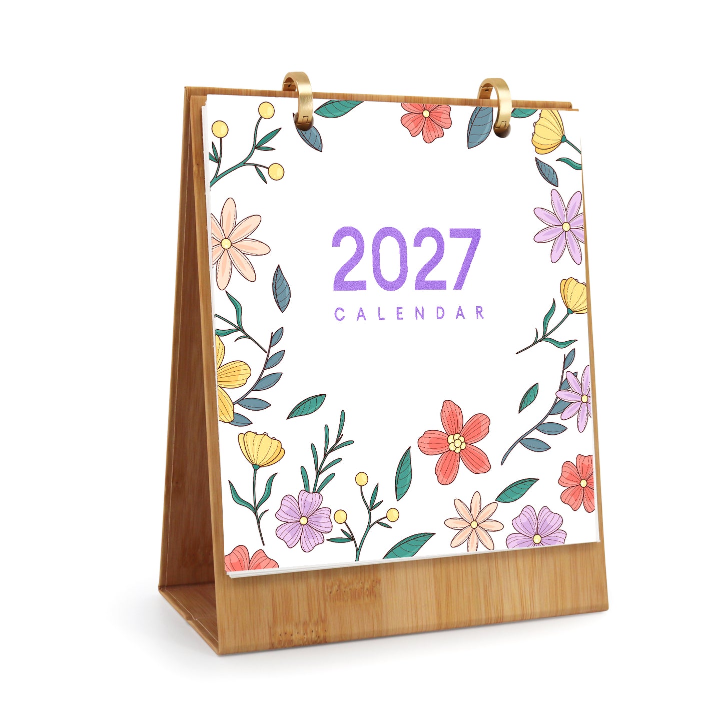 フラワー-2027年ぬり絵カレンダー