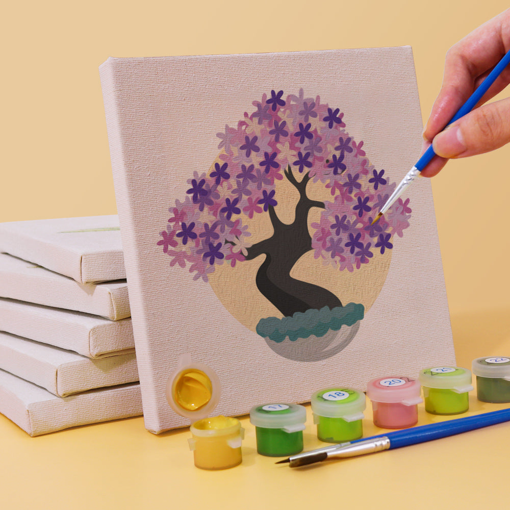 花の木 - 数字塗り絵ミニアート