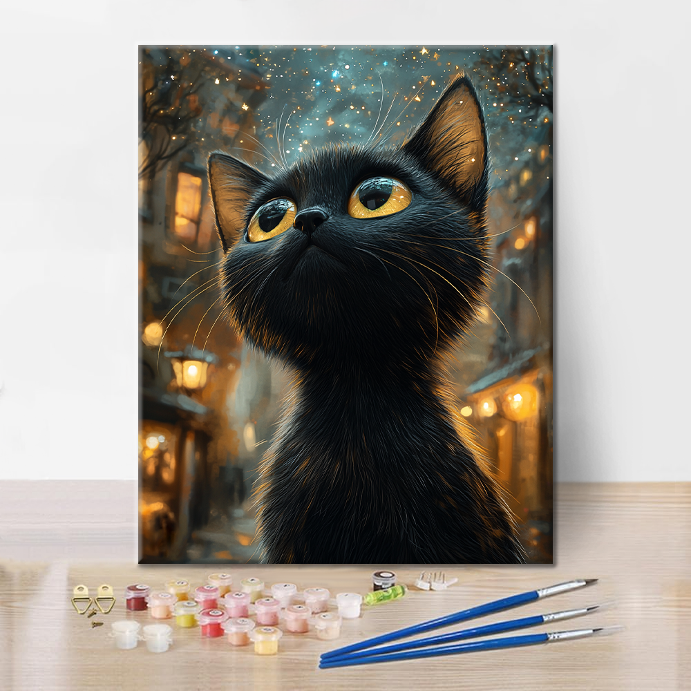 黒猫 - 数字で塗り絵