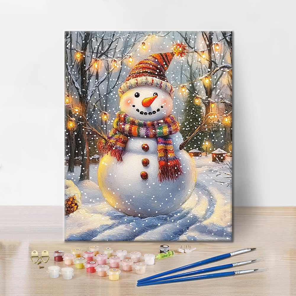 数字で描くお祭りの雪だるま