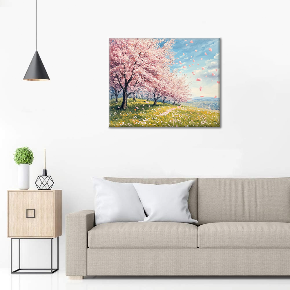桜畑 - 数字で塗り絵