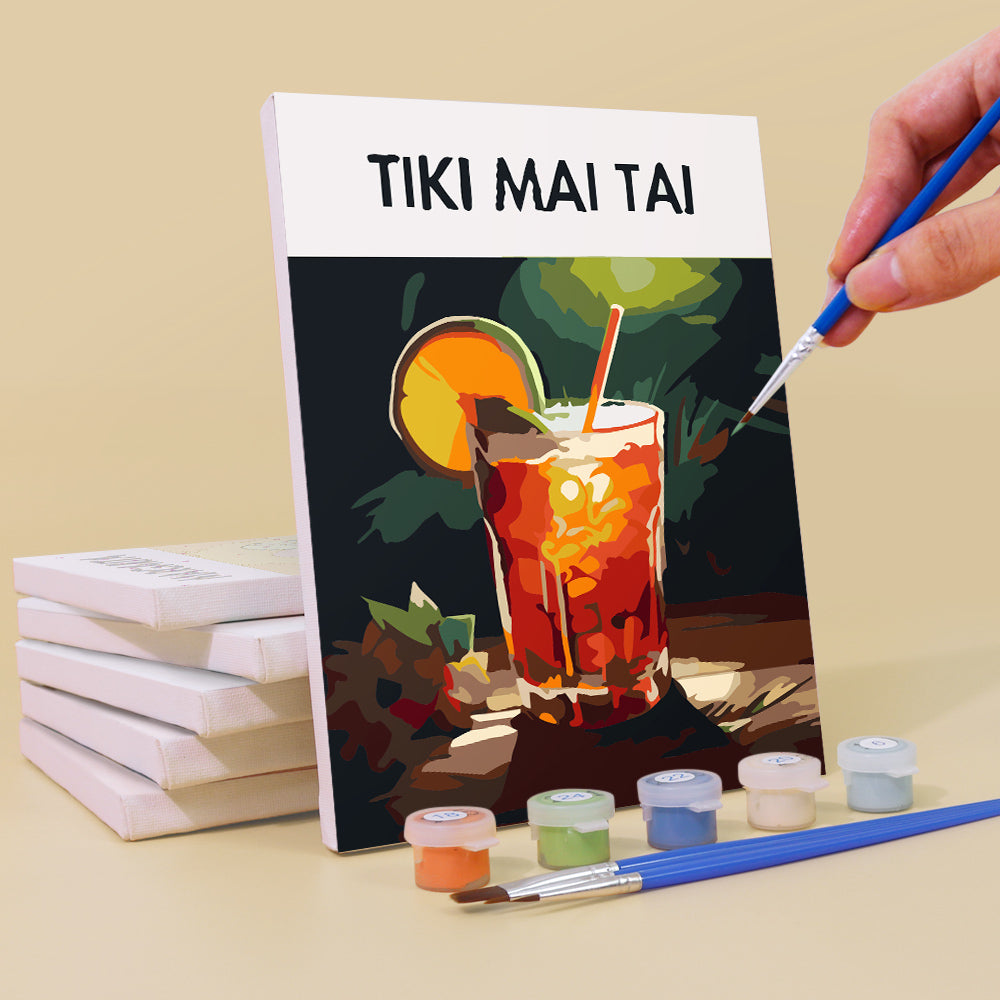 カクテル III - 数字塗り絵ミニアート