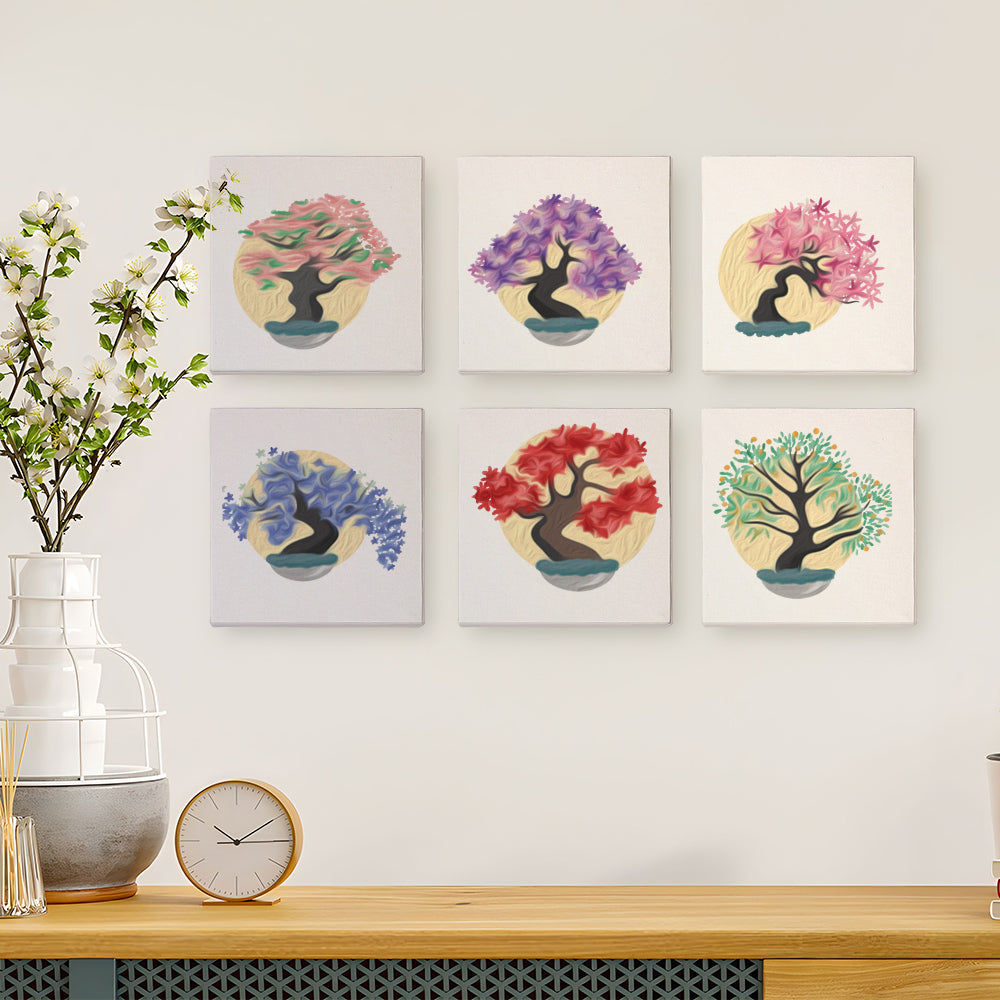 花の木 - 数字塗り絵ミニアート