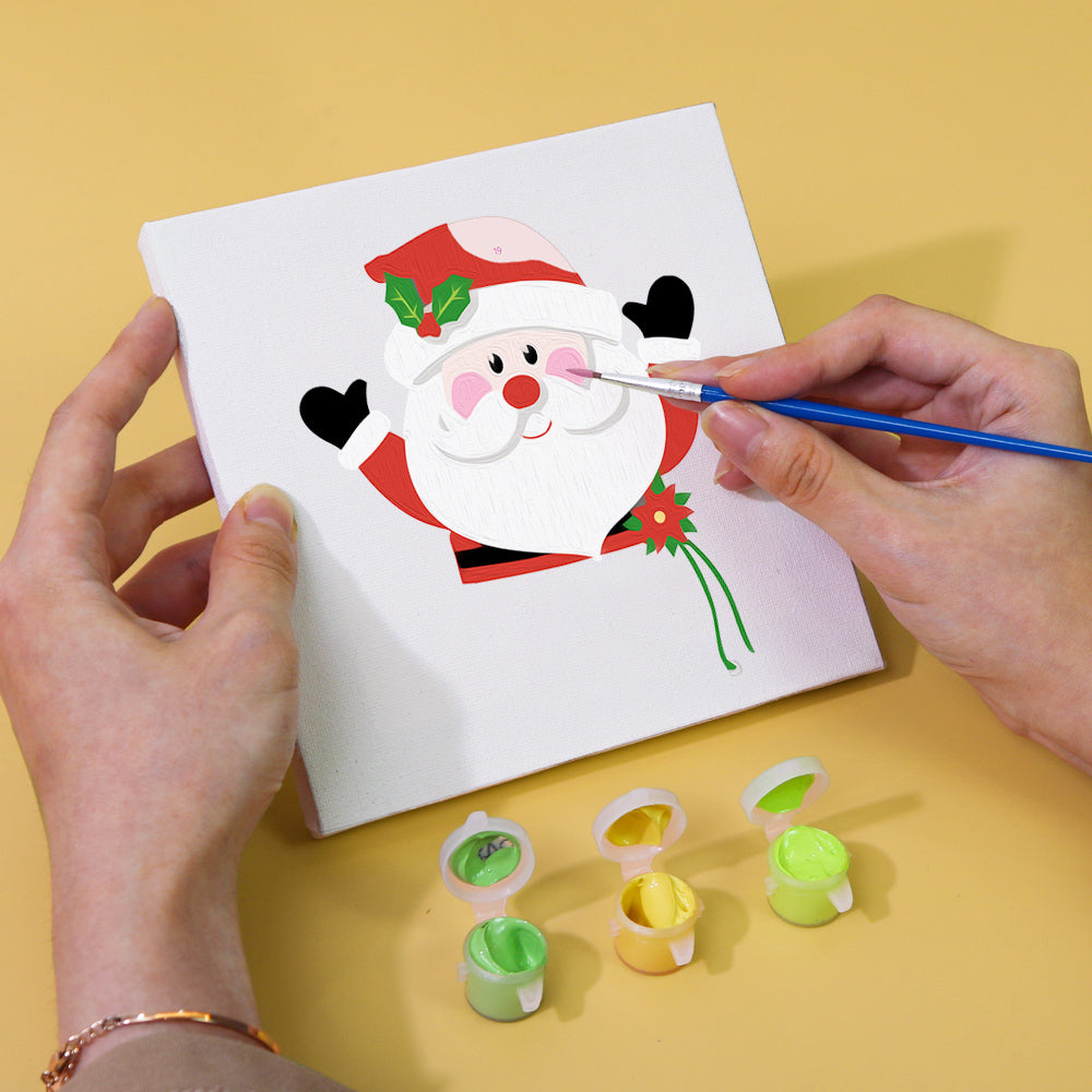 クリスマスの動物たち - 数字塗り絵ミニアート