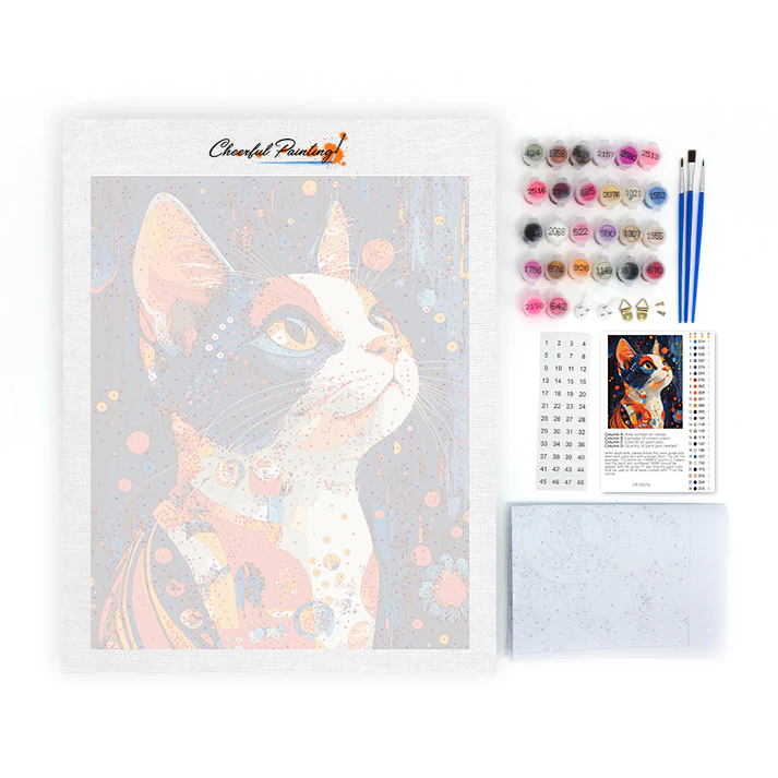 三毛猫 - 数字で塗り絵
