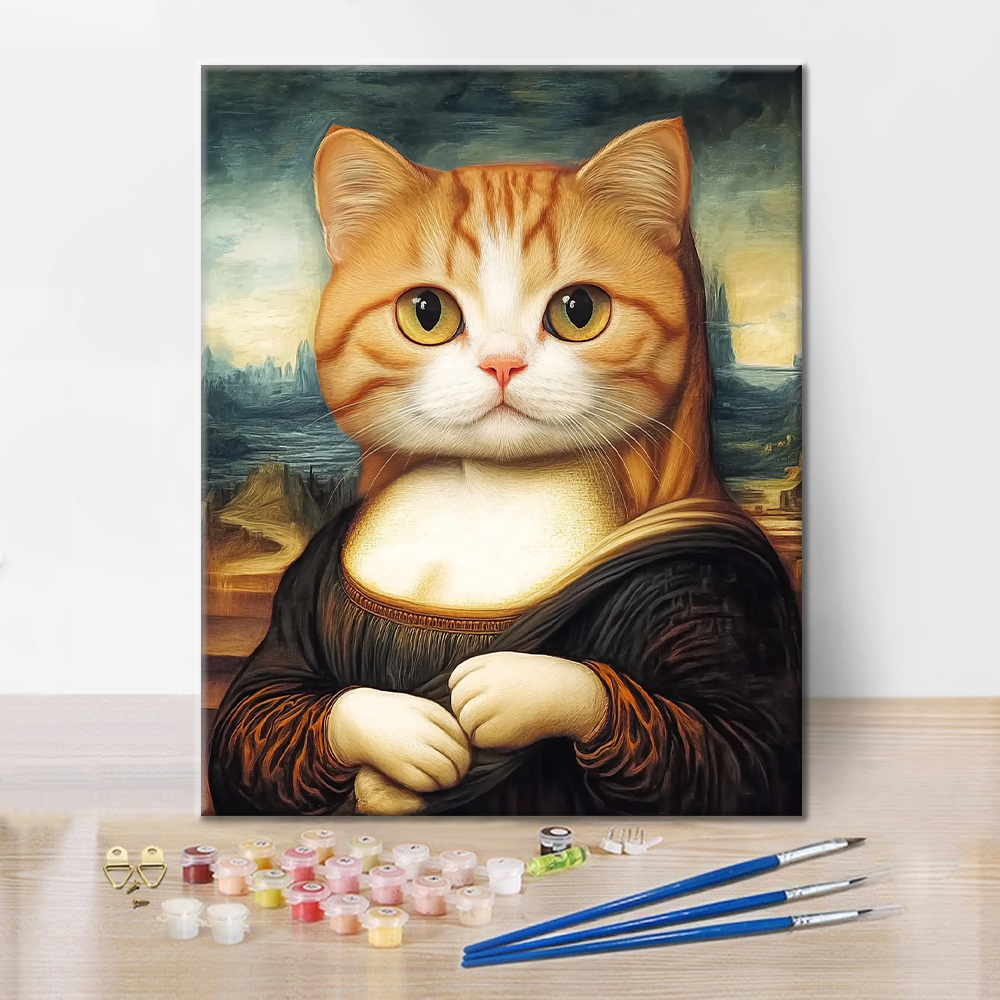 モナリザ猫 - 数字で塗り絵