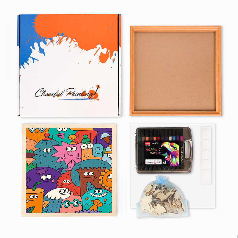 ものの顔 - 木製ぬりえパズル