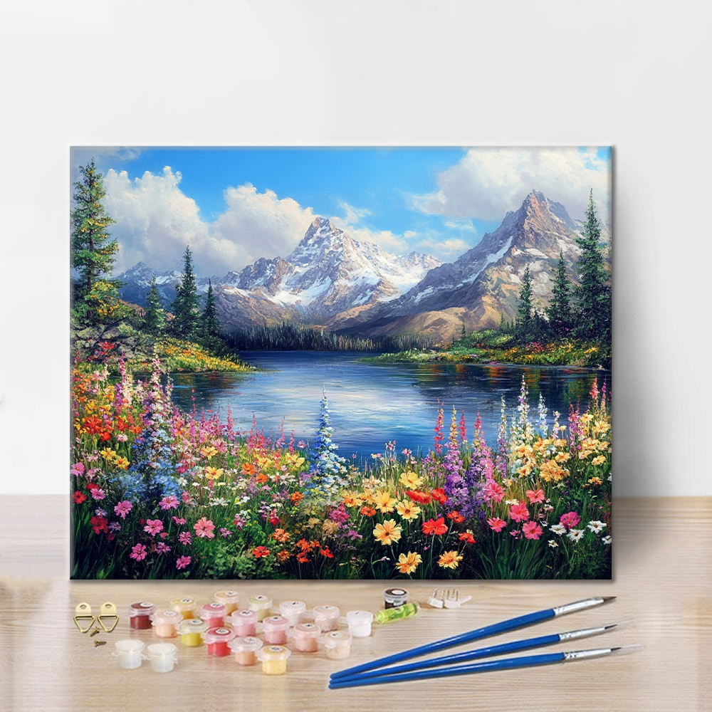 風景の花 - 数字で塗り絵