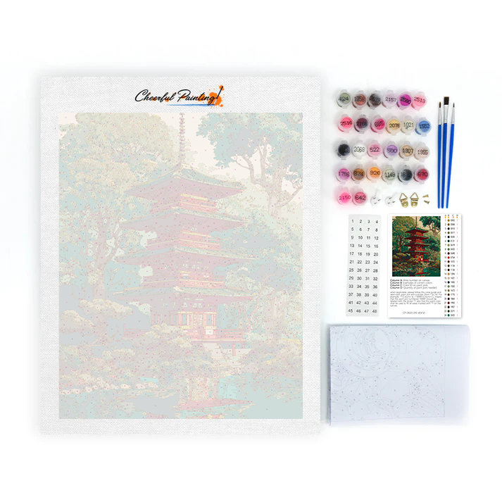 千鳥門の反射 - 数字で塗り絵