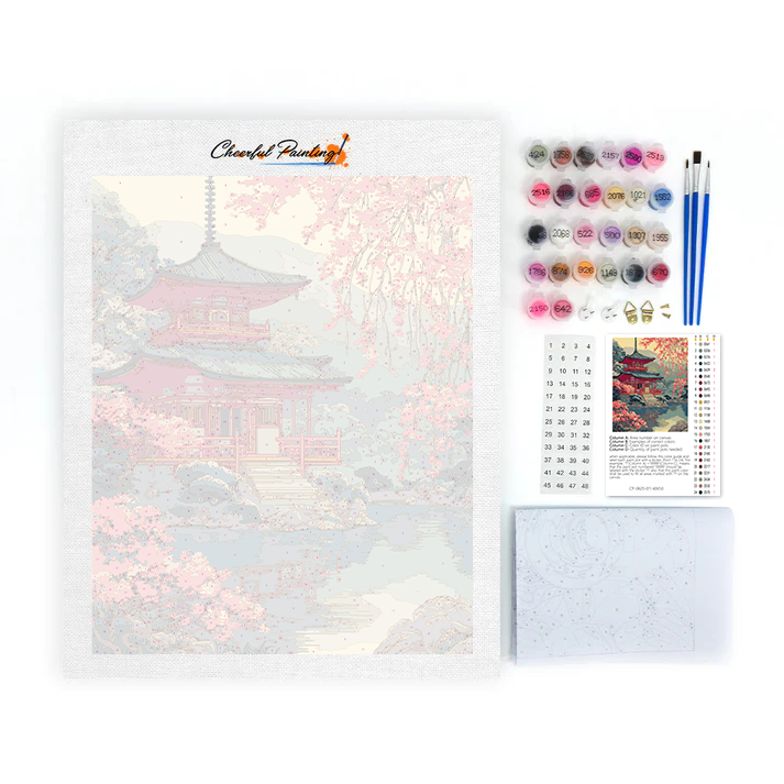 千鳥神社の鳥居 - 数字で塗り絵