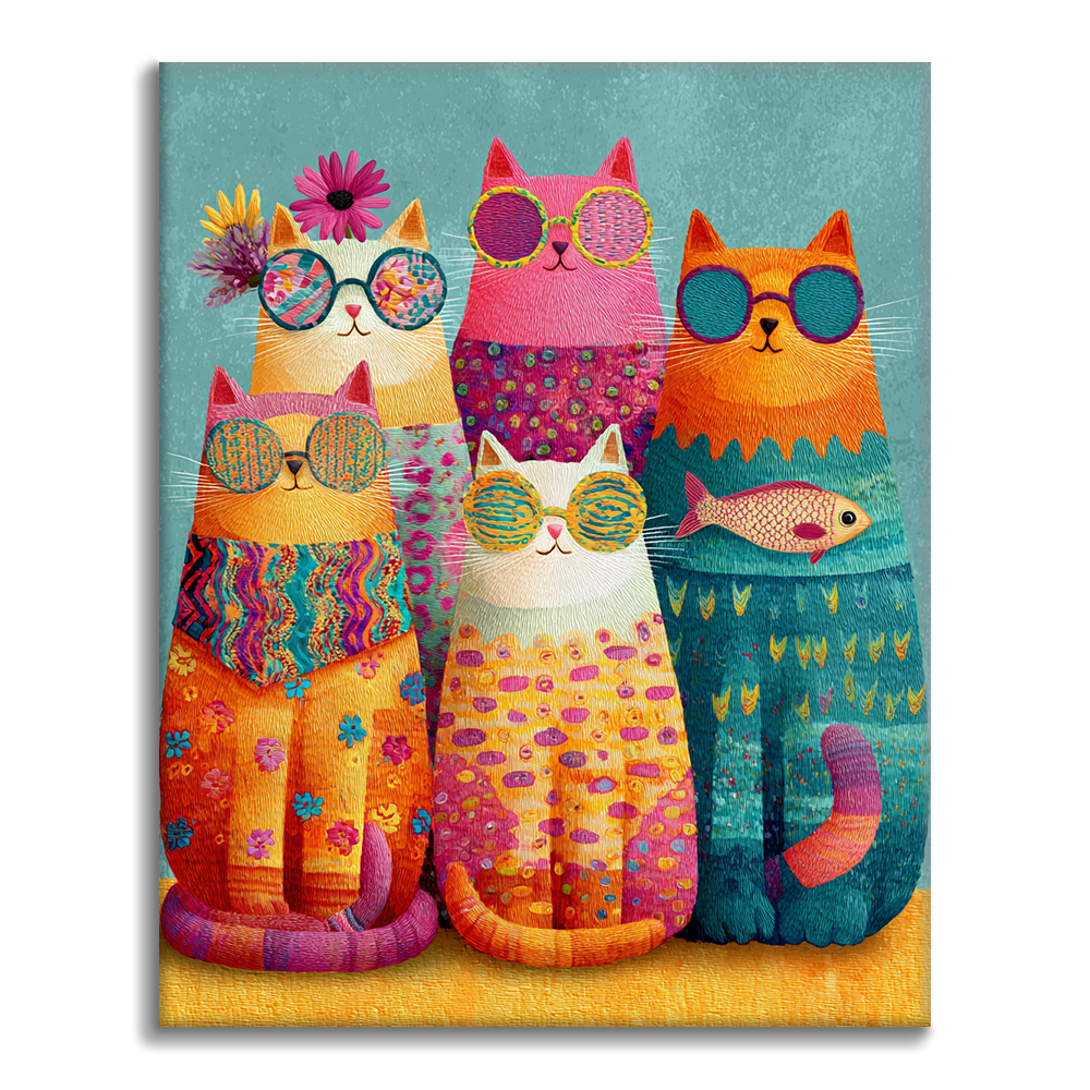 表情豊かな猫｜数字油絵 – Cheerful painting®（JP）