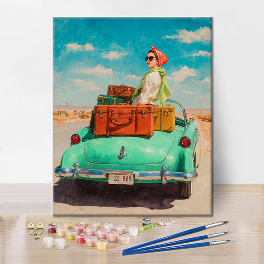 エレガントな旅 - 数字で塗り絵