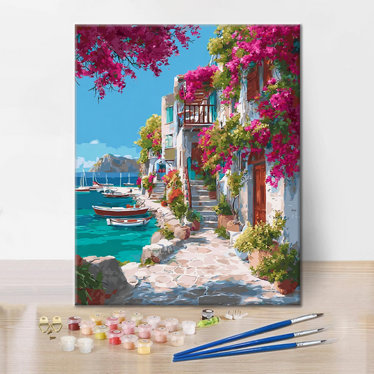 ピンクの地平線 - 数字で塗り絵