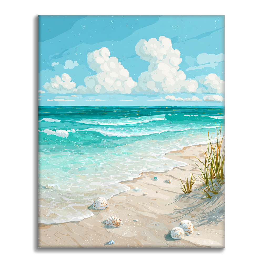 海岸の静けさ - 数字で塗り絵 – Cheerful painting®（JP）