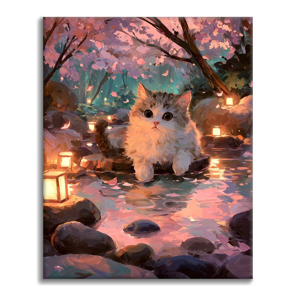 温泉猫 - 数字で塗り絵