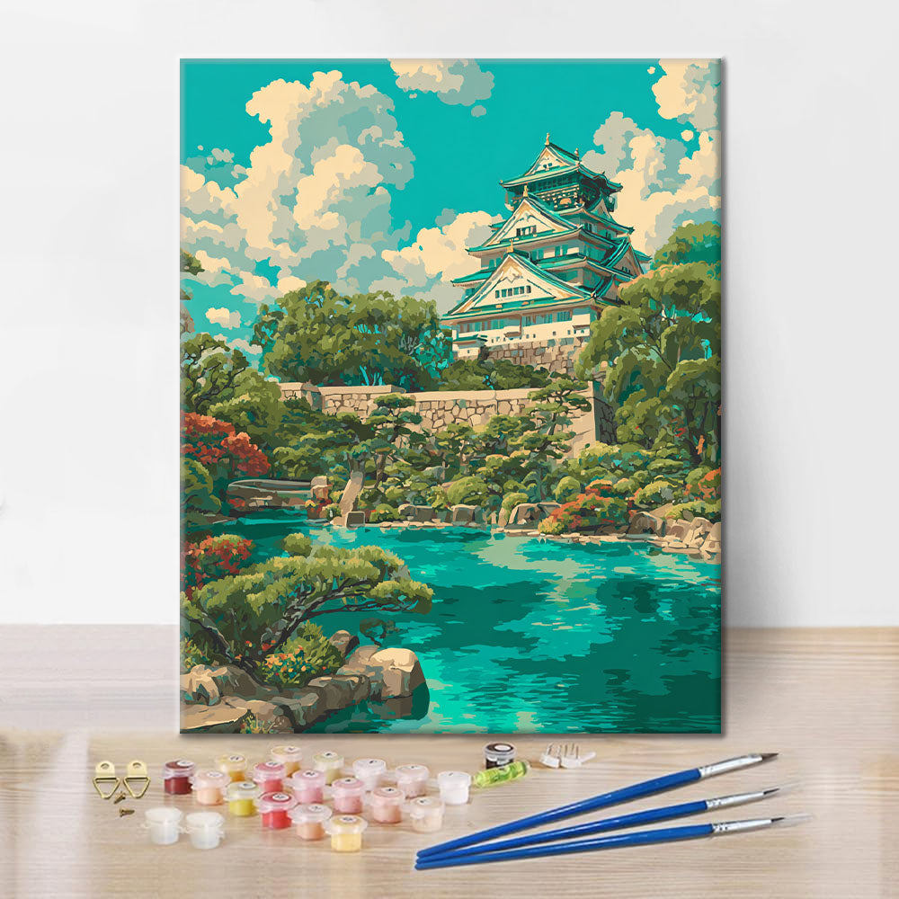 大阪城 - 数字で塗り絵
