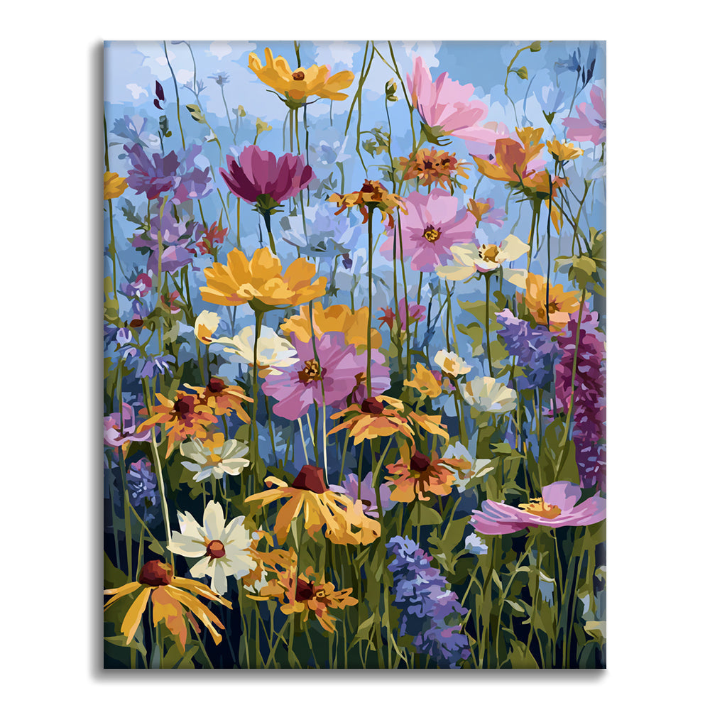 カラフルな花 – 数字で塗り絵 – Cheerful painting®（JP）