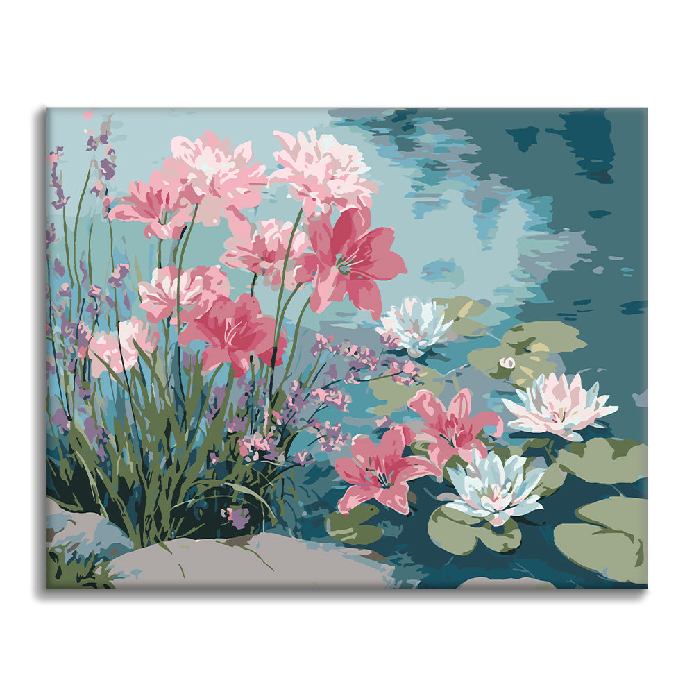 睡蓮の静けさ – 数字で塗り絵 – Cheerful painting®（JP）