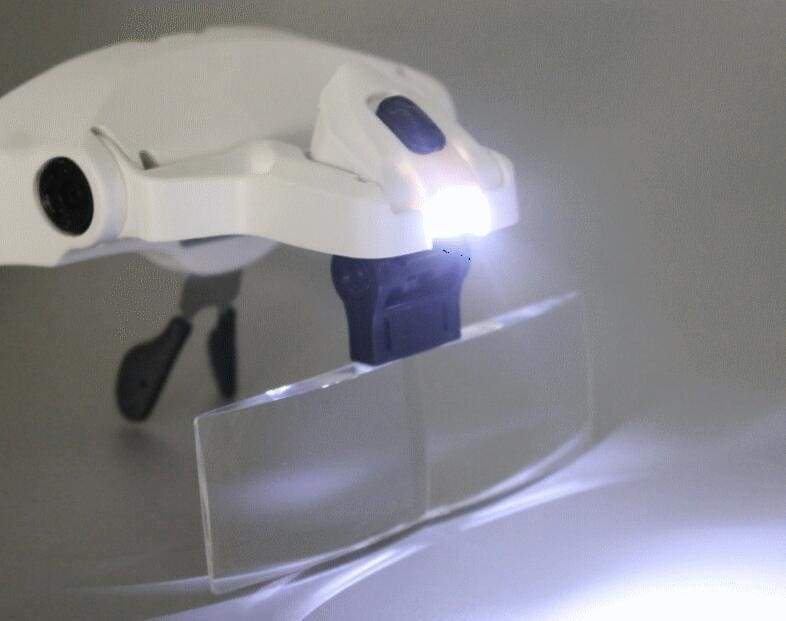 LEDライト付きヘッドバンド拡大鏡ランプ