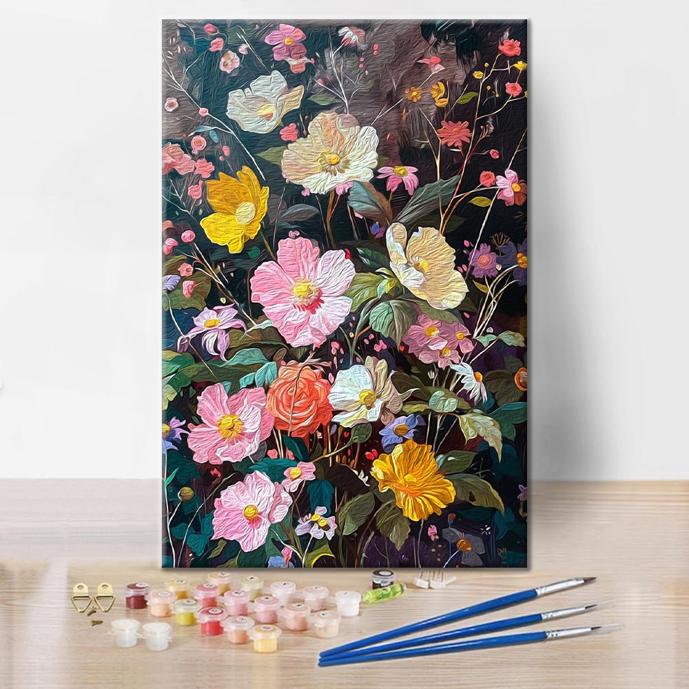 野生の花 - 数字で塗り絵