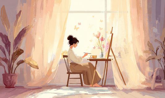 🕊️ 自分のために少しだけ時間を。デジタル油絵で心を整える静かなひととき