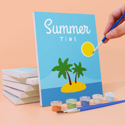 夏の輝き - 数字塗り絵ミニアート