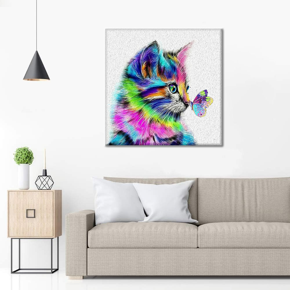 猫と蝶 - 数字で塗り絵 – Cheerful painting®（JP）