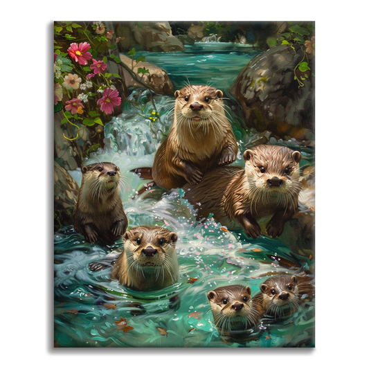 カワウソ - 数字で塗り絵