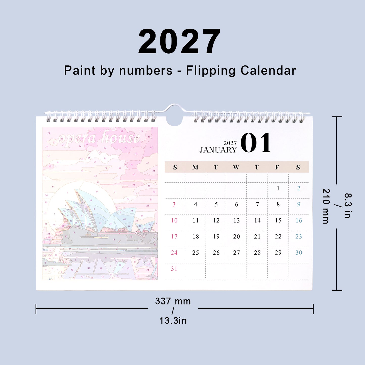 都市-2027年ぬり絵カレンダー