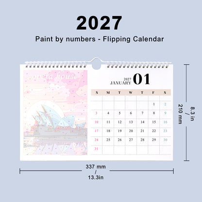 都市-2027年ぬり絵カレンダー
