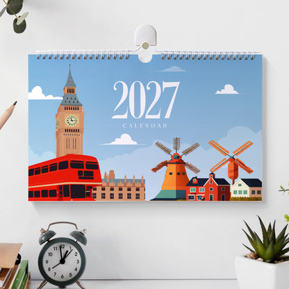 都市-2027年ぬり絵カレンダー