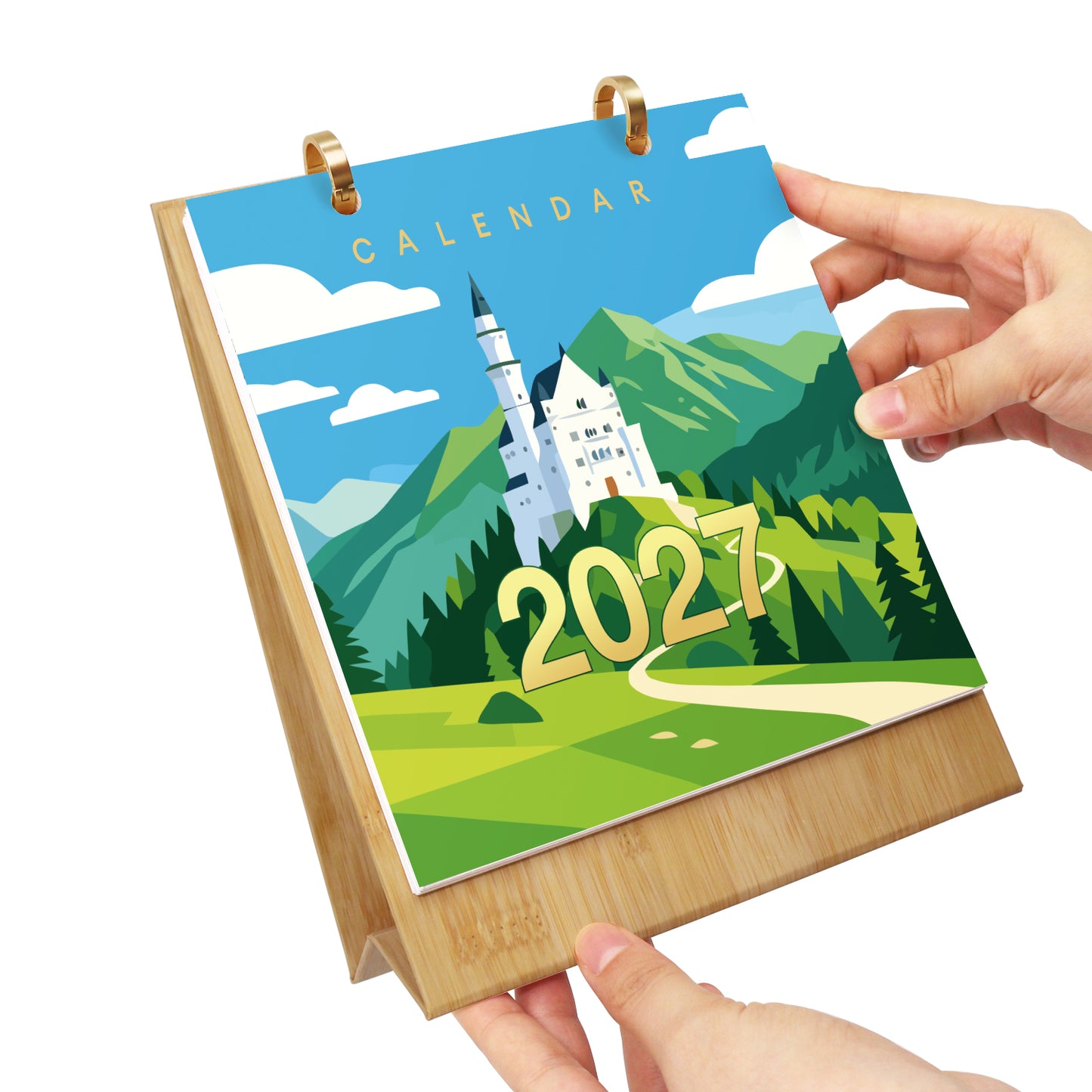 トラベル-2027年ぬり絵カレンダー