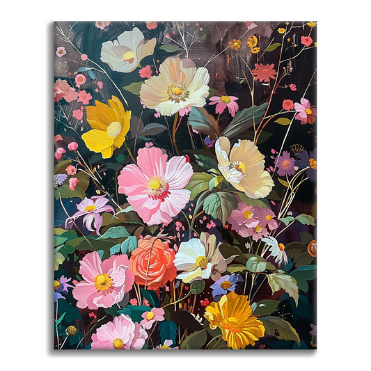 野生の花 - 数字で塗り絵