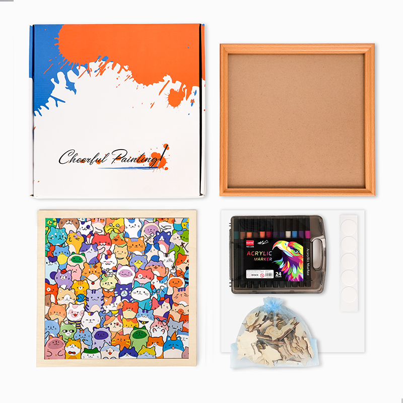 バニー - 木製ぬりえパズル