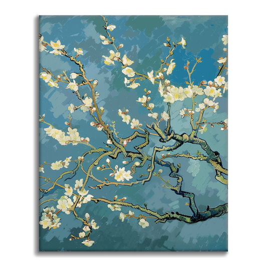 アーモンドの花 - 数字で塗り絵