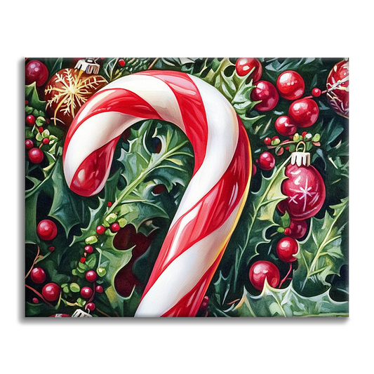 クリスマスキャンディ - 数字で塗り絵