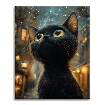 黒猫 - 数字で塗り絵