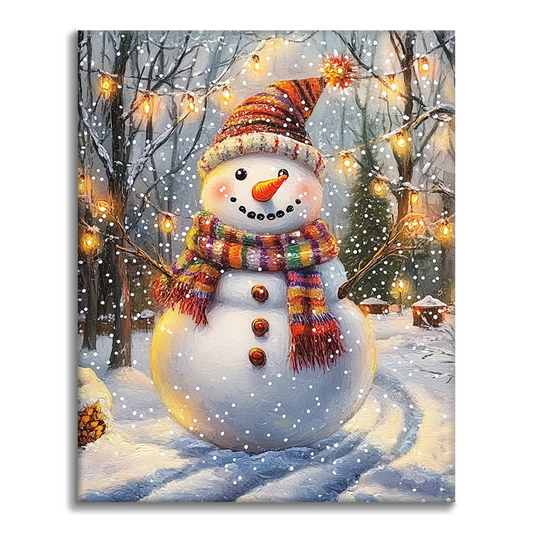 数字で描くお祭りの雪だるま