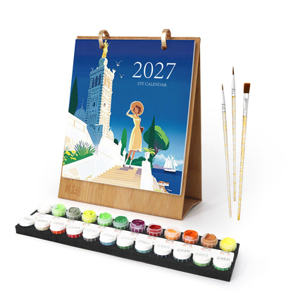 世界旅行-2027年ぬり絵カレンダー