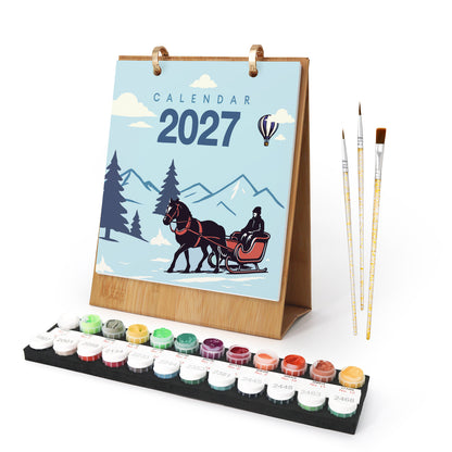 ヴィンテージトラベル-2027年ぬり絵カレンダー