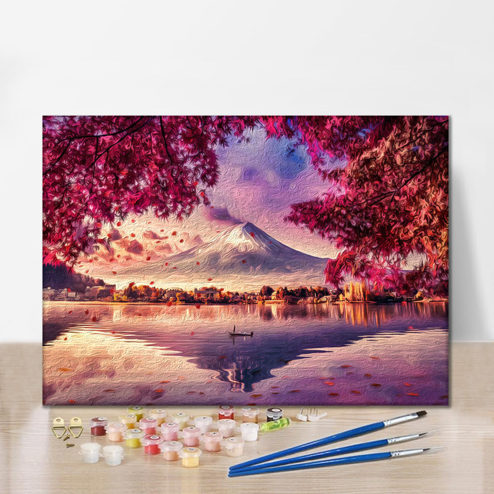 富士山 日本本州 - 数字で塗り絵 – Cheerful painting®（JP）
