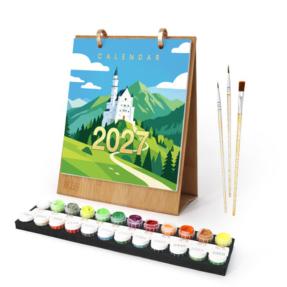 トラベル-2027年ぬり絵カレンダー