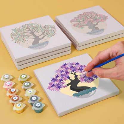 花の木 - 数字塗り絵ミニアート