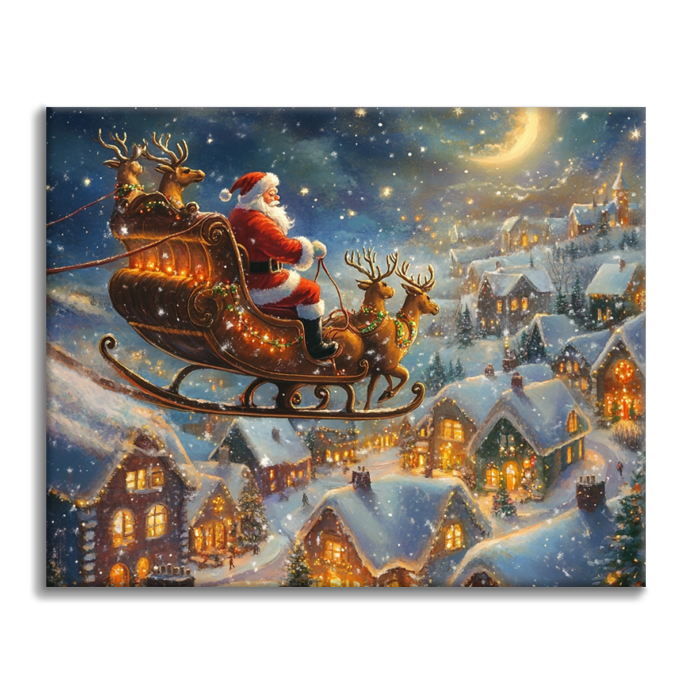温かみのあるクリスマス風景｜数字油絵 – Cheerful painting®（JP）